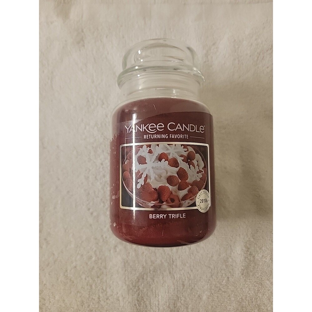 Yankee Candle BERRY TRIFLE 22 oz Large Single Wick Jar Candle New